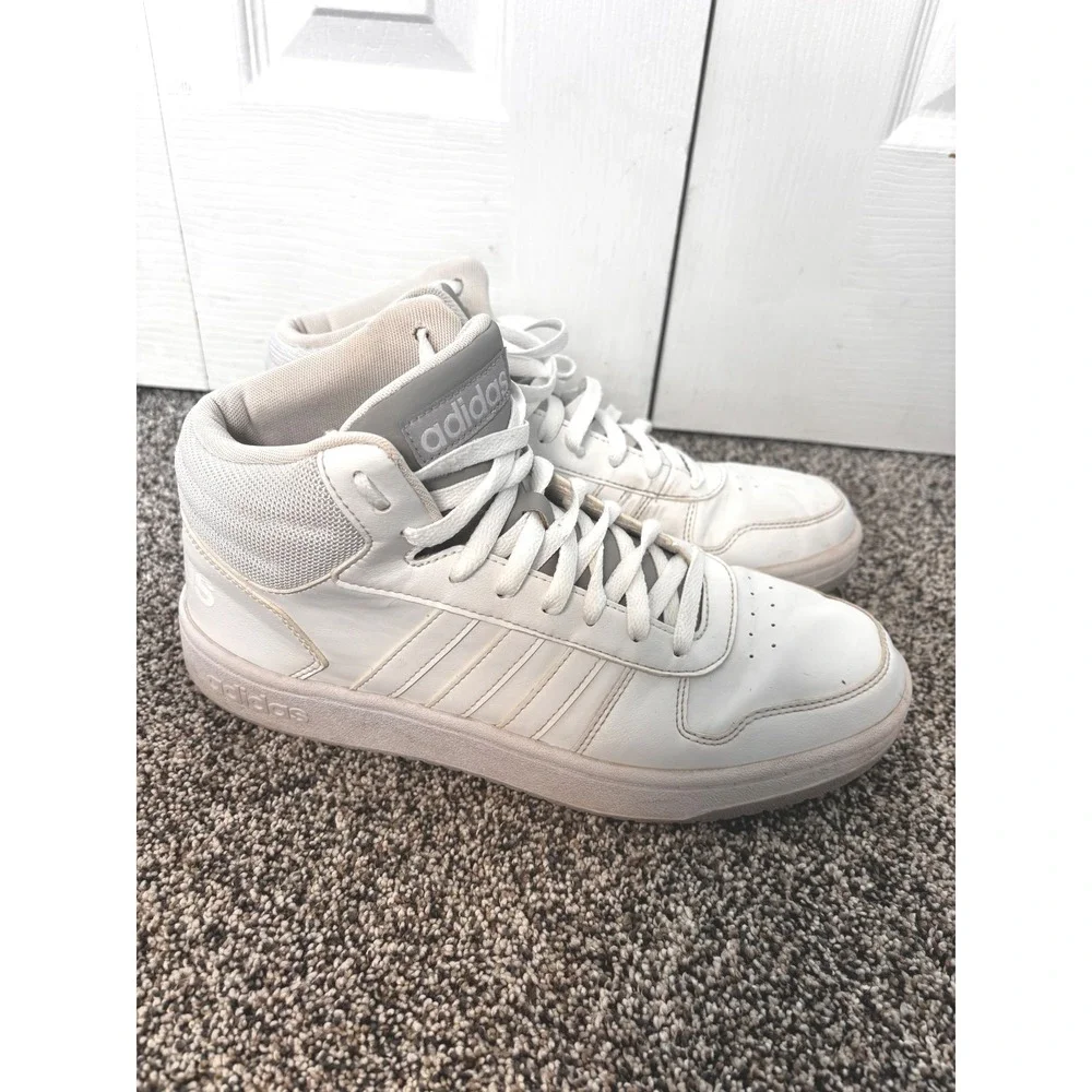 Adidas Hoops Mid 2.0 Sneakers High Top Shoes White Athletic Shoes SIZE‎ 10